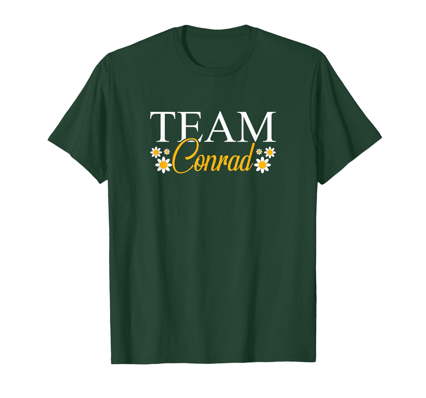 Team Conrad Kids Unisex-Adults Floral T-Shirt Black Small Classic Fit Crew Neck Short Sleeve