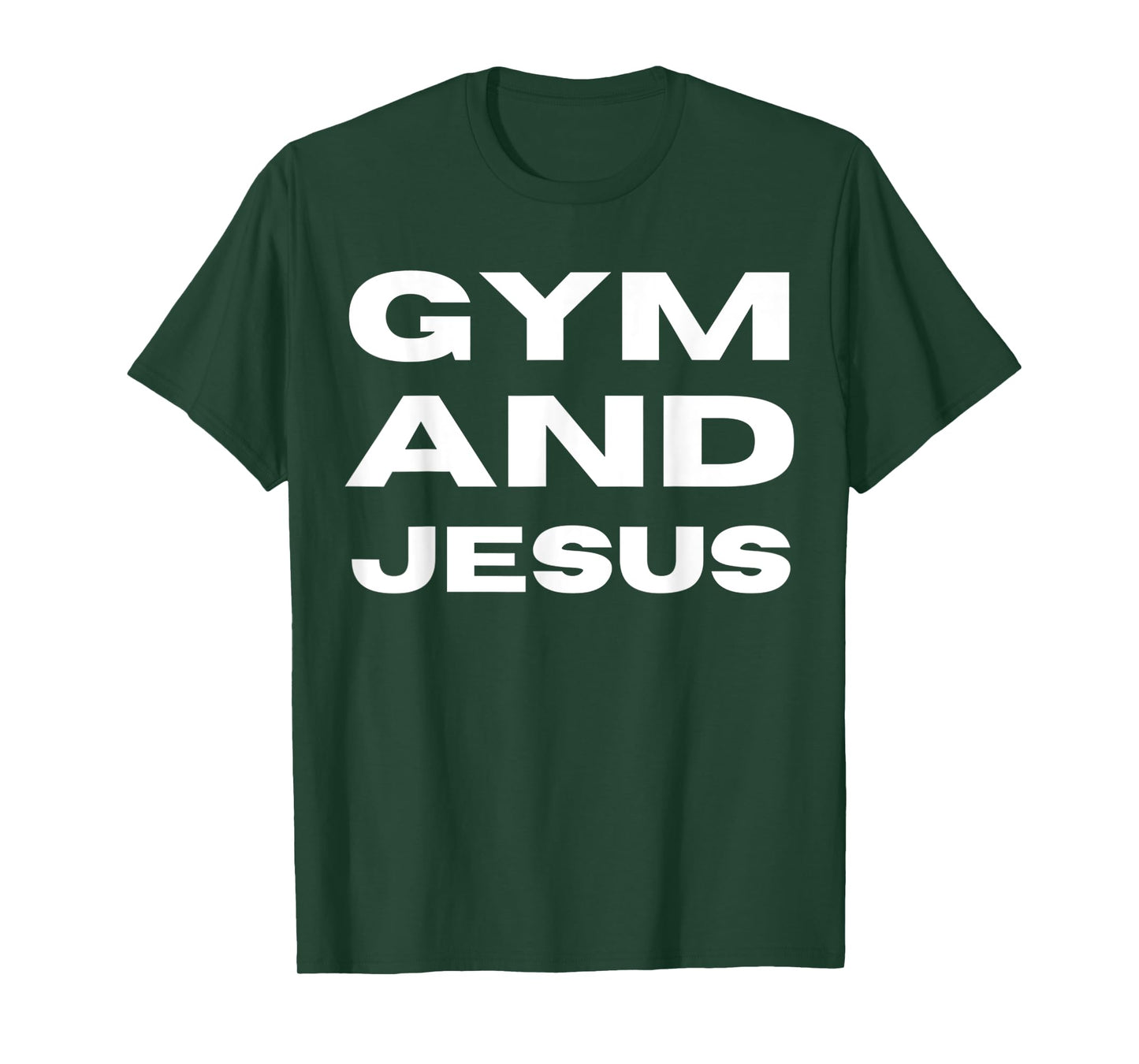 Gym and Jesus Funny Fitness Christian Gym Lover T-Shirt