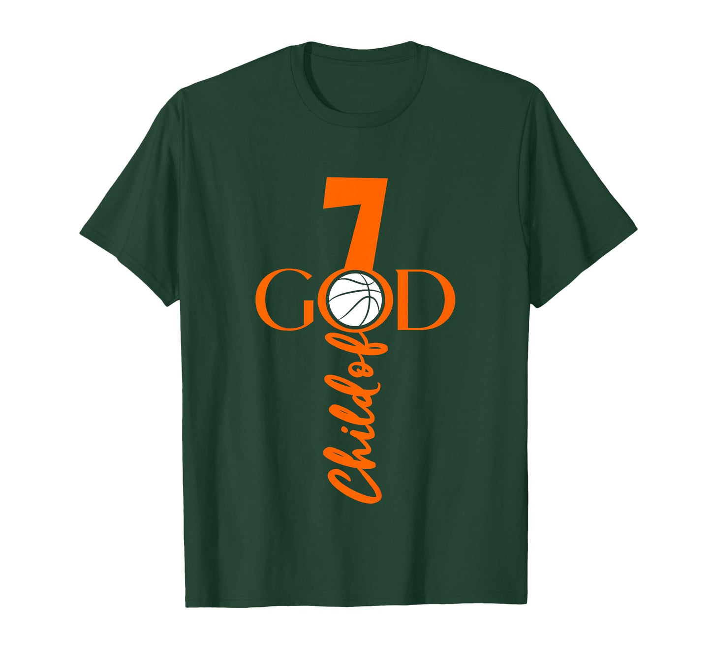 JESUS 7 YEARS CHILD OF GOD BASKETBALL 7TH BIRTHDAY T-Shirt