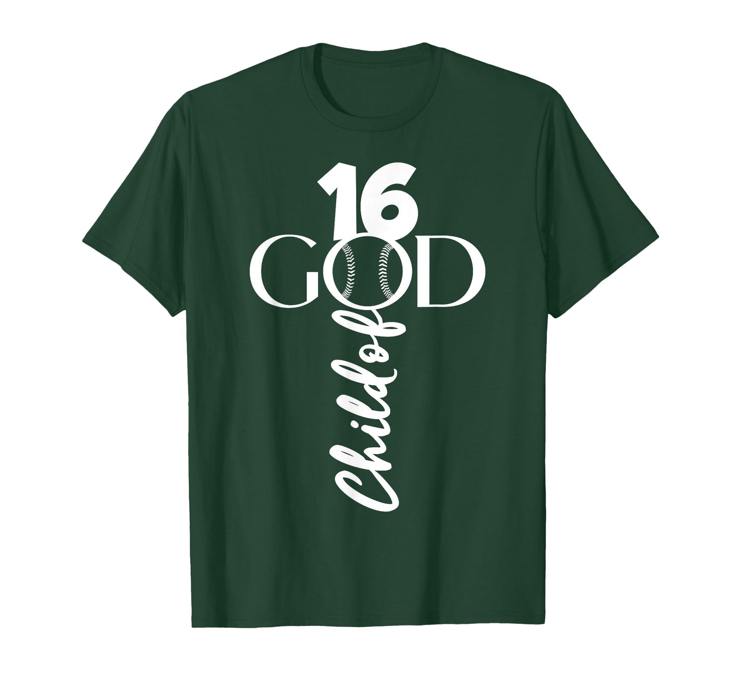 BASEBALL JESUS 16 YEARS CHILD OF GOD BASEBALL 16TH BIRTHDAY T-Shirt