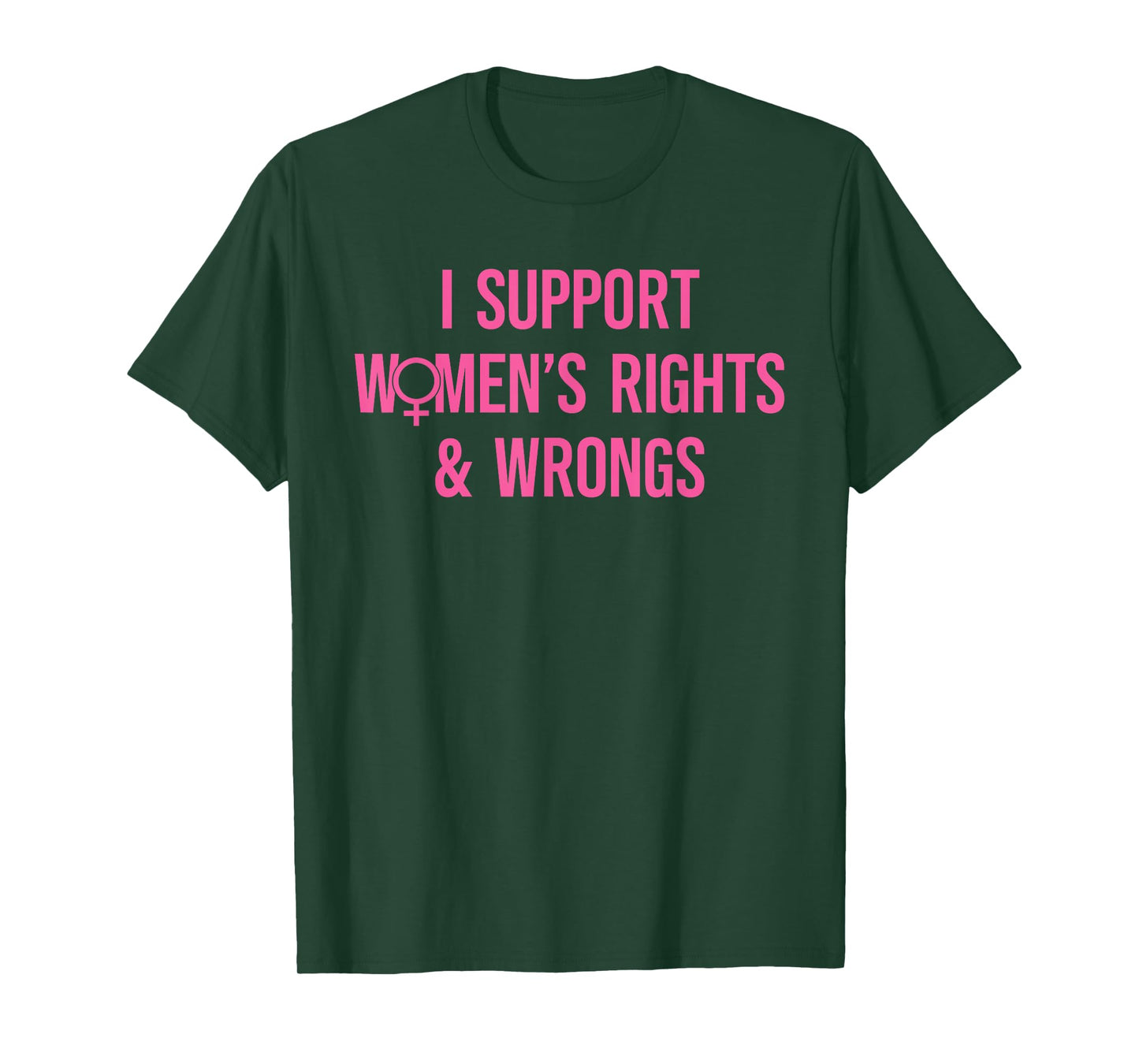 I Support Women's Rights And Wrongs Funny Sarcastic Quote T-Shirt