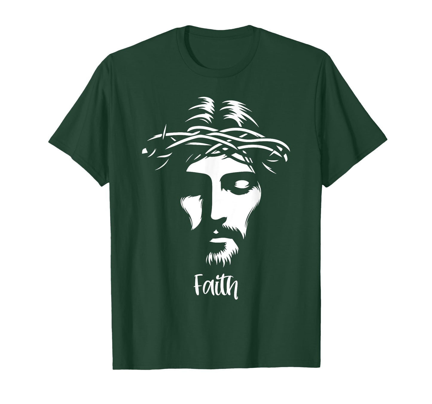 Beautiful Jesus face crown of thorns Christian Faith Peace T-Shirt