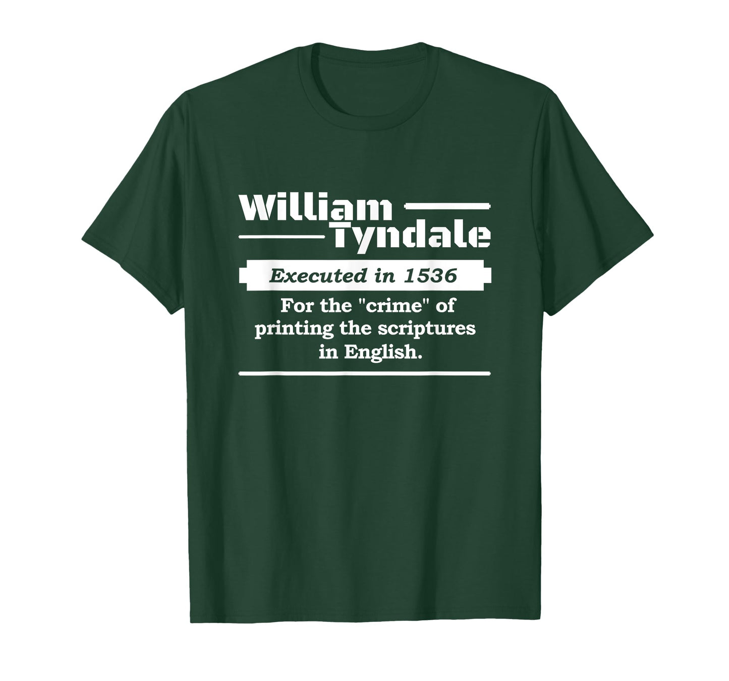 William Tyndale English Bible Translator T-Shirt