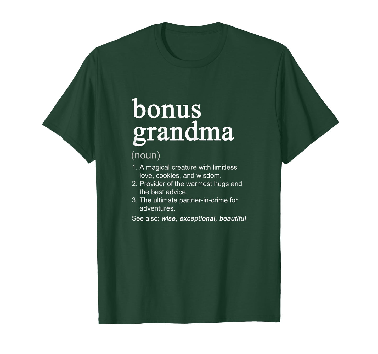 Bonus Grandma Definition Funny Mother's Day Noun T-Shirt