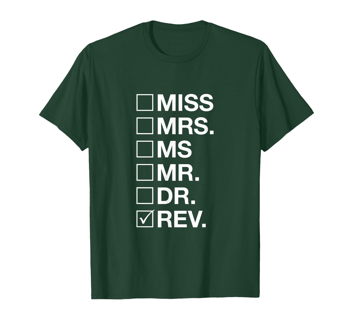Reverend Title - Christian Ministers T-Shirt