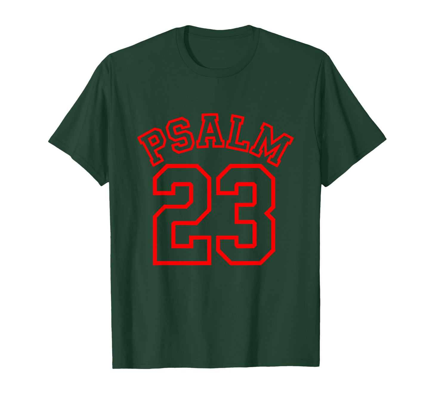 Psalm 23 Christian Jersey Style Number Shirt T-Shirt
