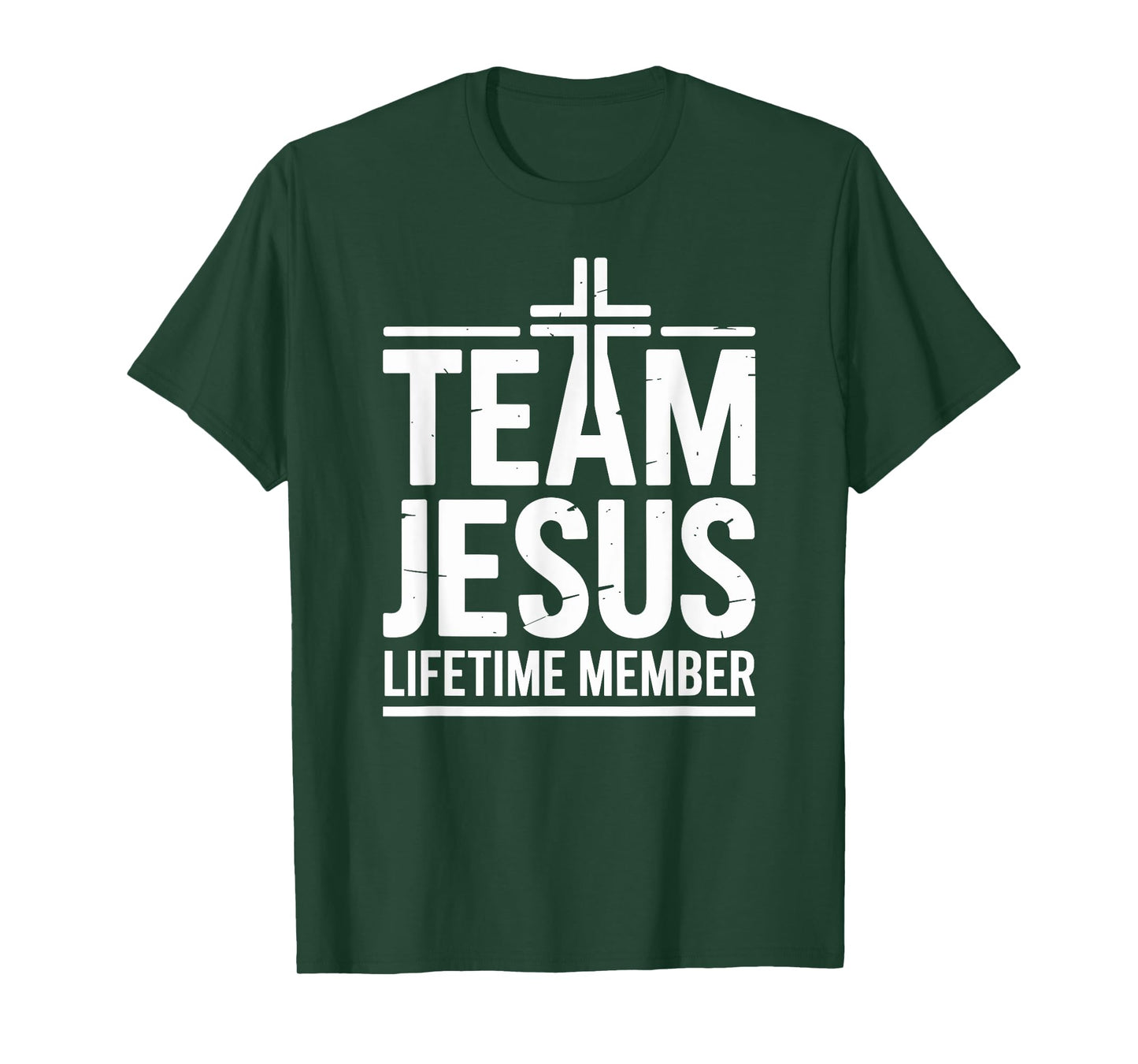 Team Jesus Lifetime Member Cross Religious Christian Faith T-Shirt