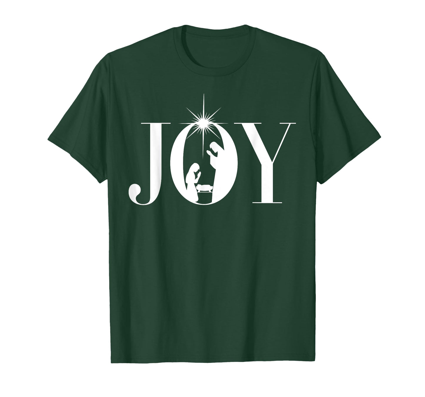 Christmas Nativity Christian T-Shirt Christmas Joy White T-Shirt