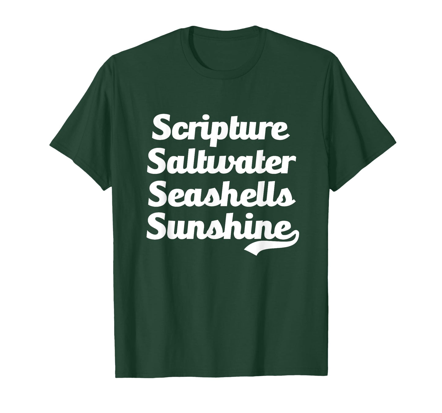 Scripture Saltwater Seashells Sunshine Jesus Church Retreat T-Shirt