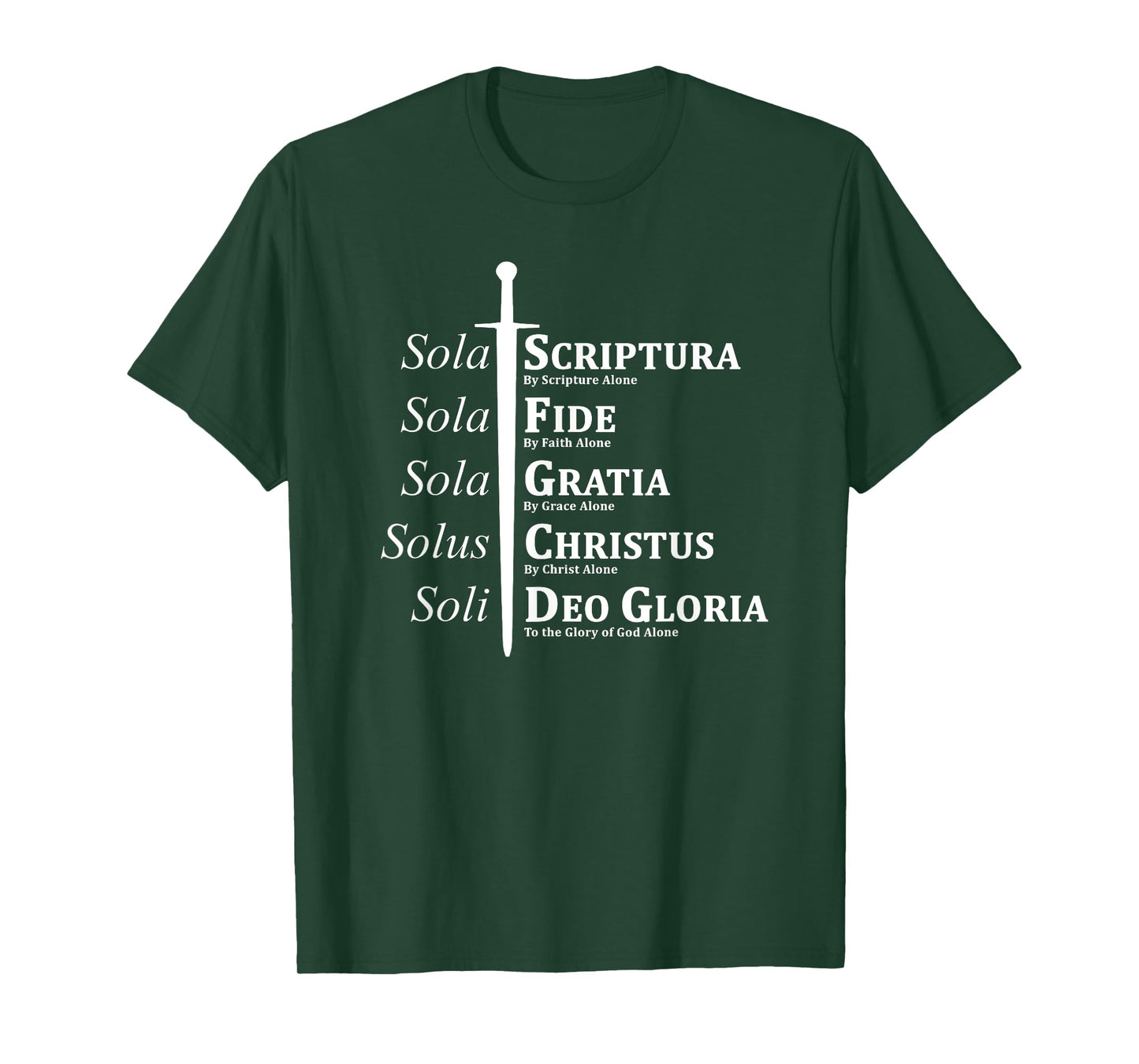 Five Solas Reformed Christian T-Shirt
