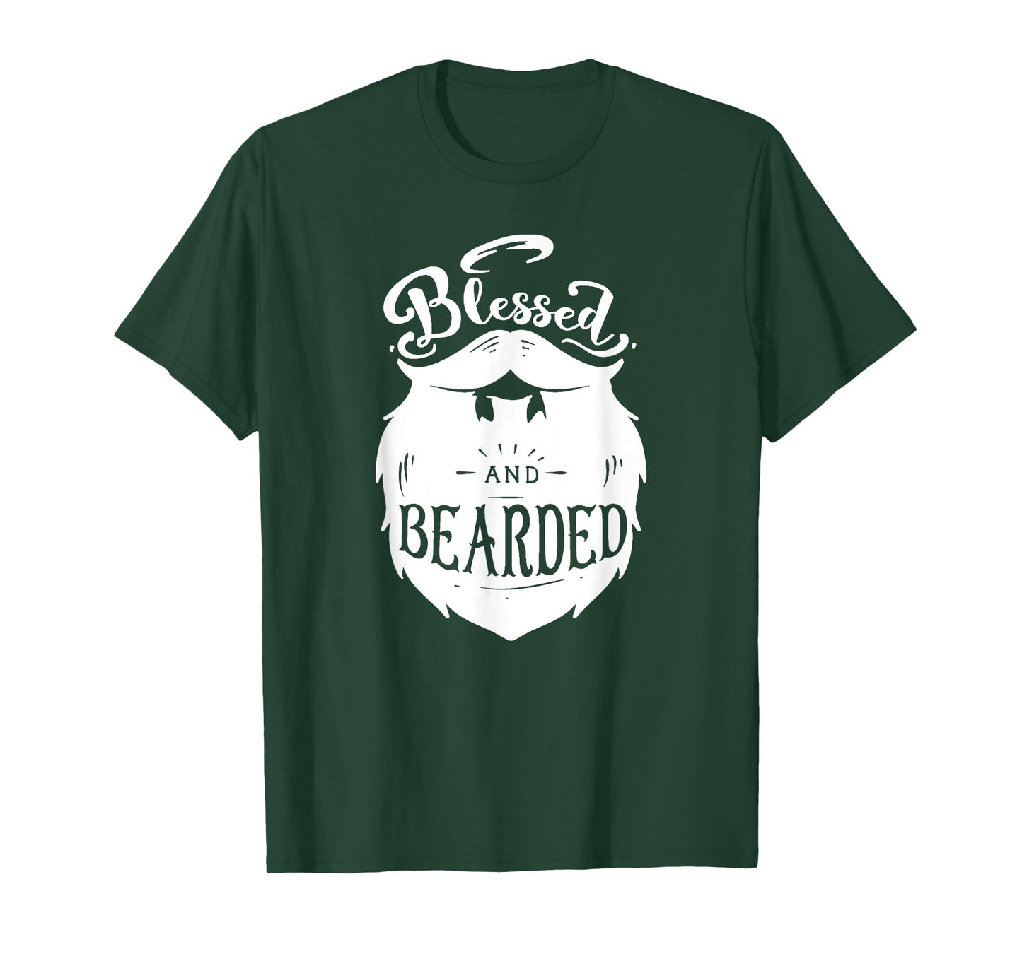 Blessed and Bearded - Jesus Praying Beard Hair Mustache T-Shirt