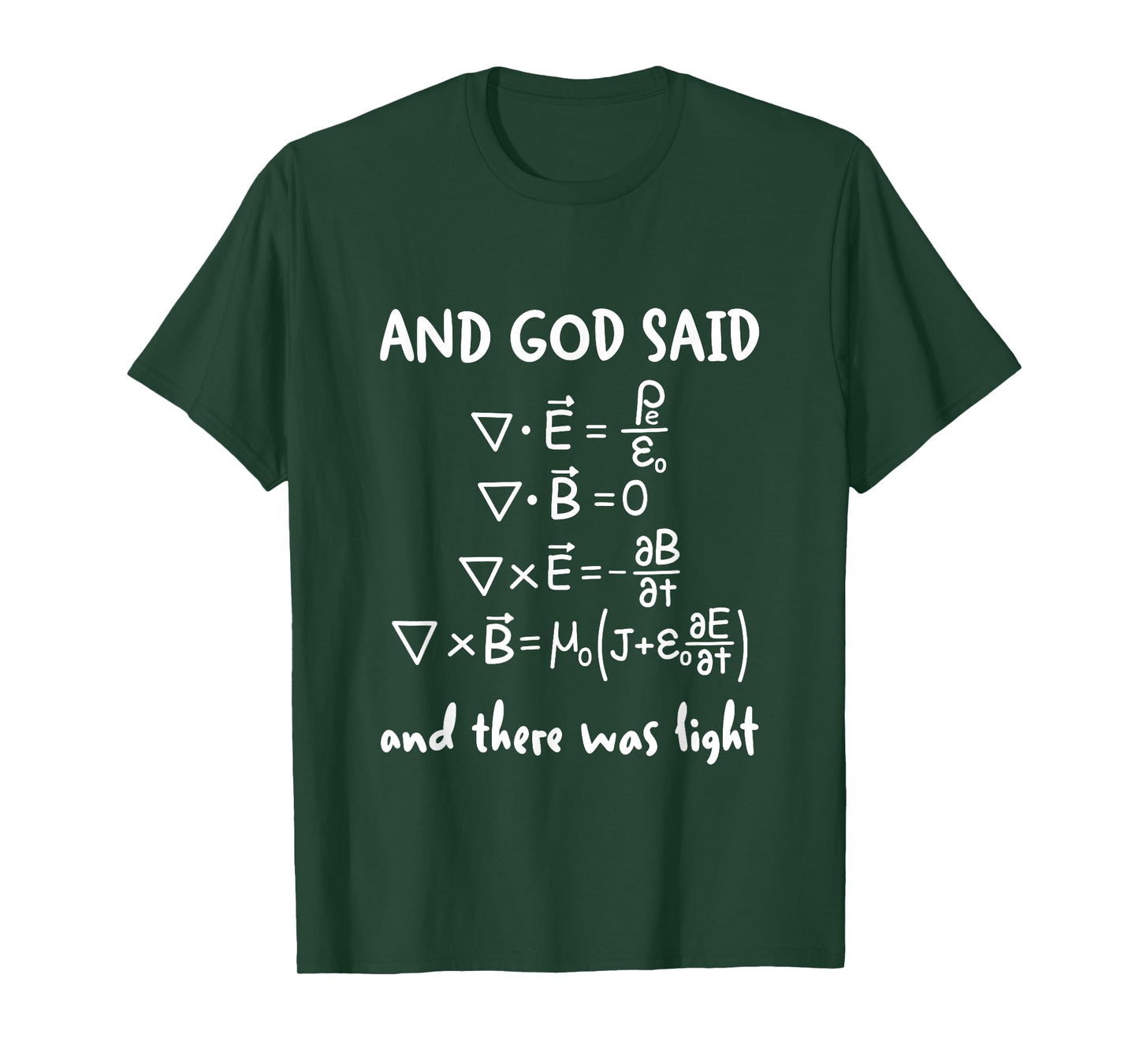 And God Said And There Was Light Maxwell Equations Physics T-Shirt