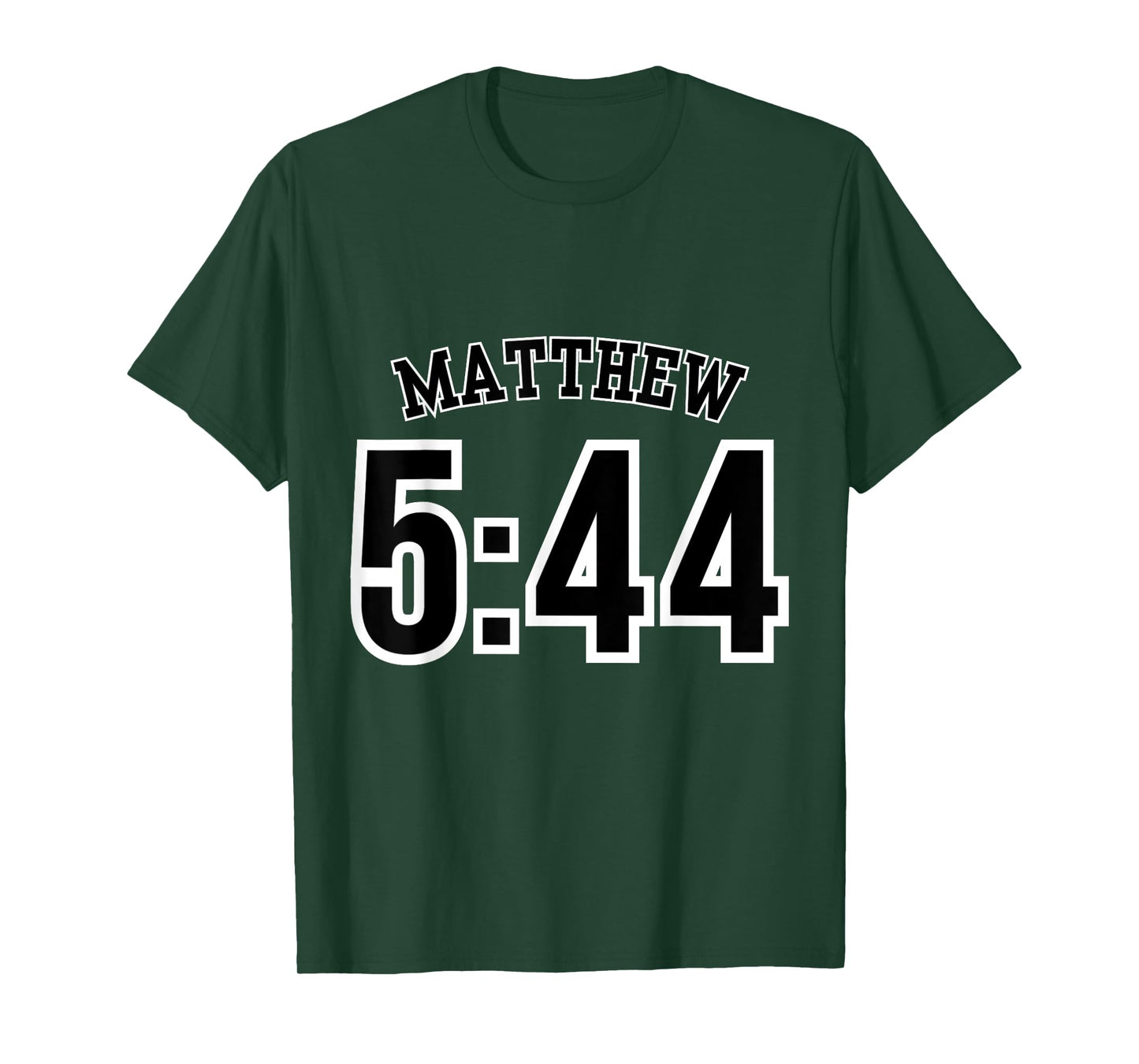 Matthew 5:44 Sports Jersey Christian Scripture Design T-Shirt