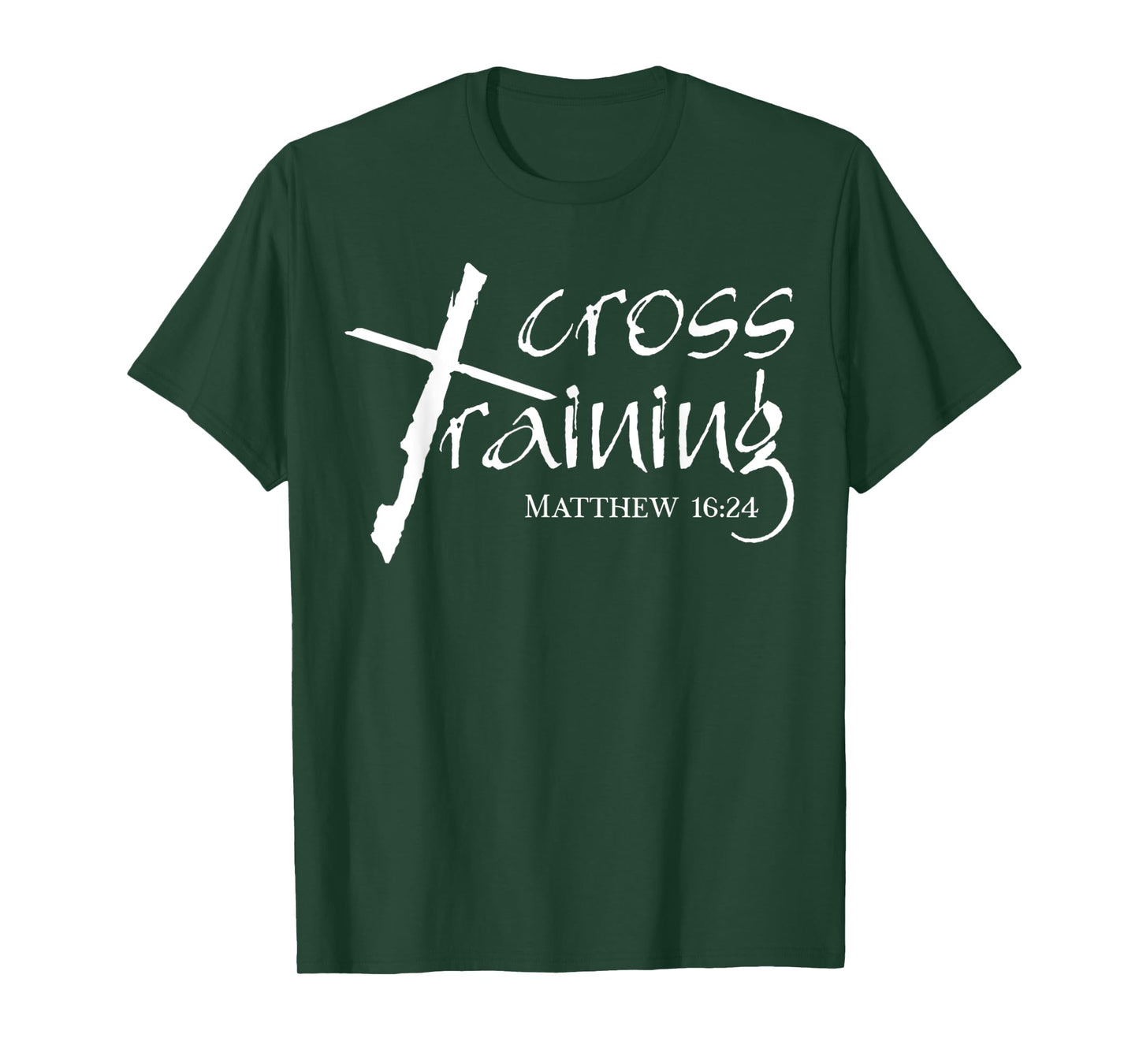 Christian Design Cross Training Bible Verse Matthew 16 24 T-Shirt
