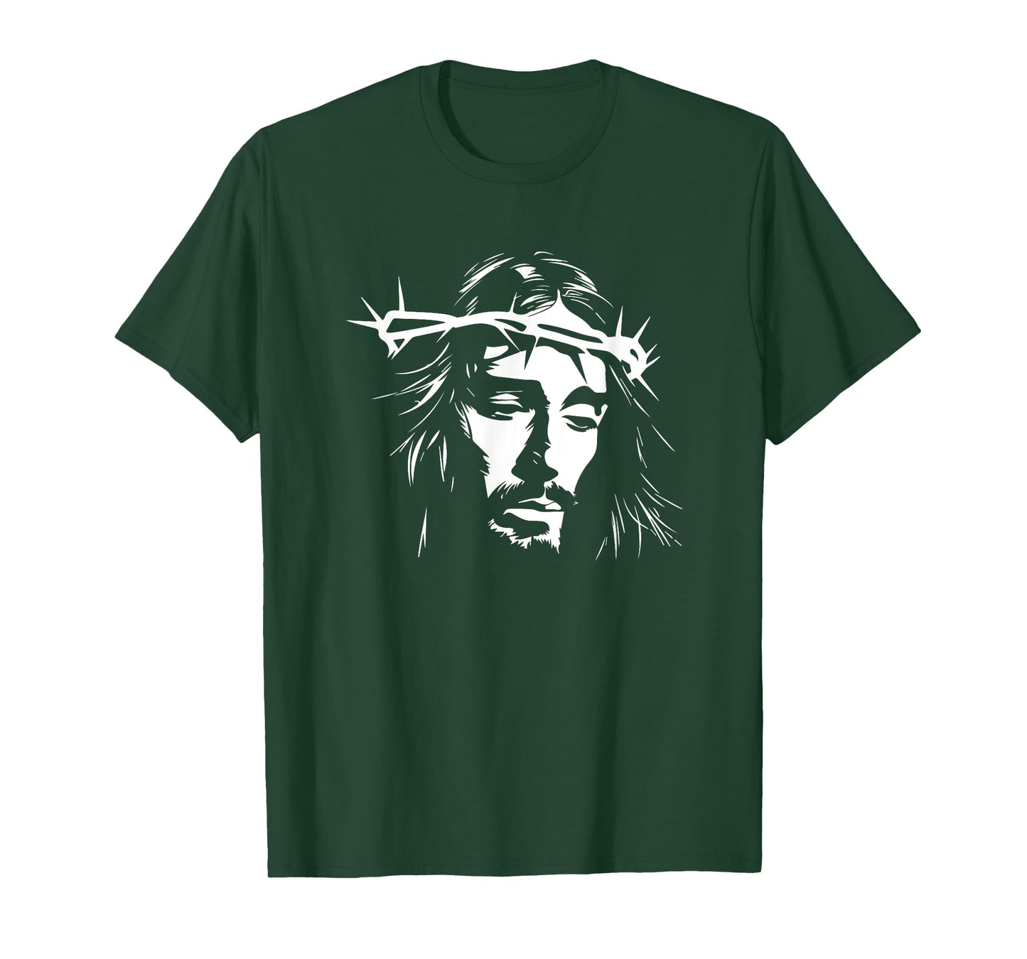 Jesus Christ Design Unisex-Adult T-Shirt, Black, Small, Short Sleeve, Modern, Classic, Casual, Vacation, Cotton 65% Polyester 35%