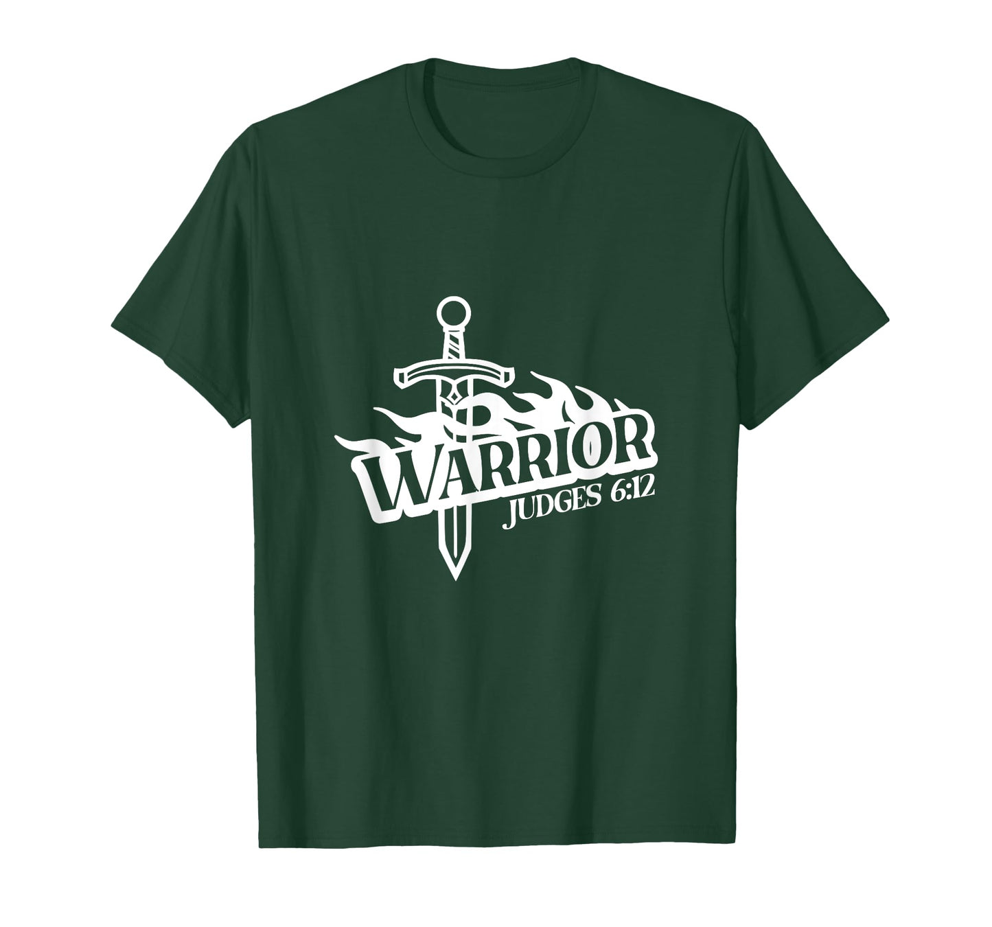 Warrior Judges 6:12 Flame Sword God Faith Jesus T-Shirt