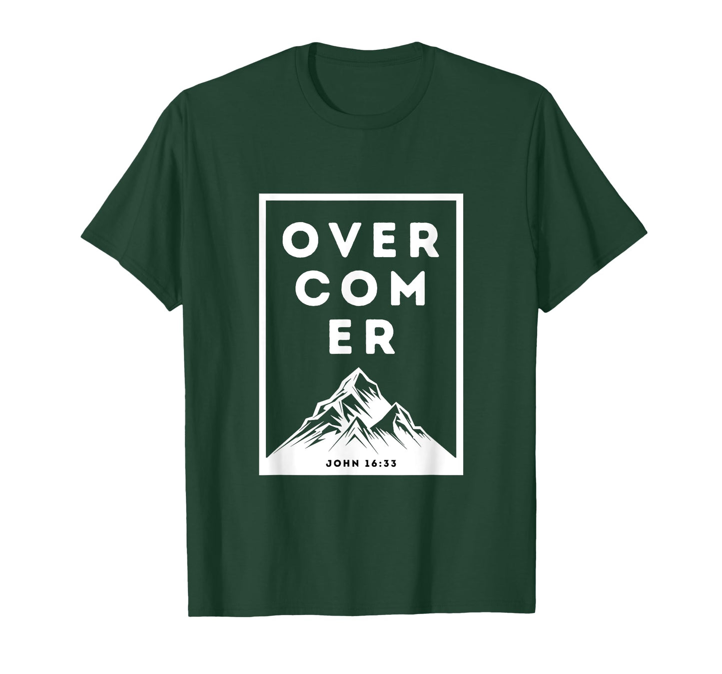 Overcomer Christian Faith John 16:33 Religious Bible T-Shirt