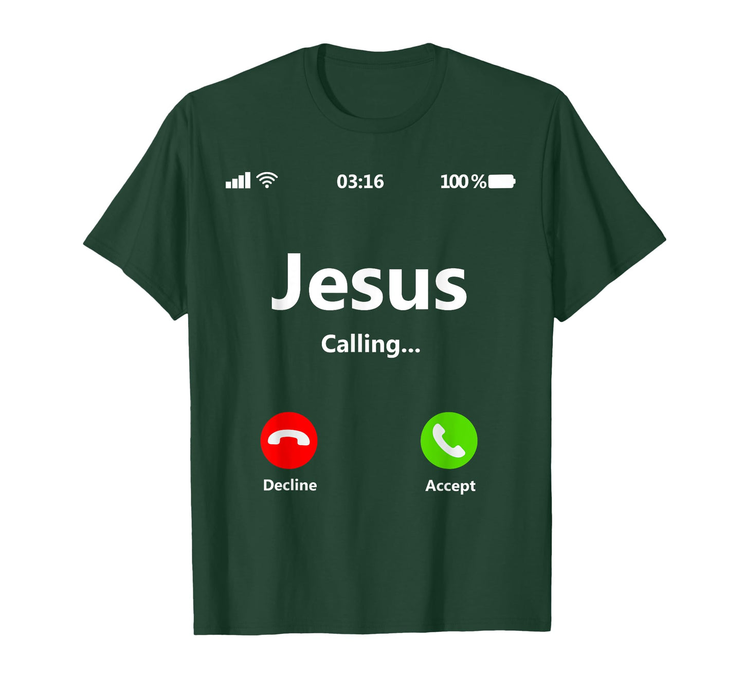 Jesus Is Calling Christian T Shirt Christmas Xmas T-Shirt