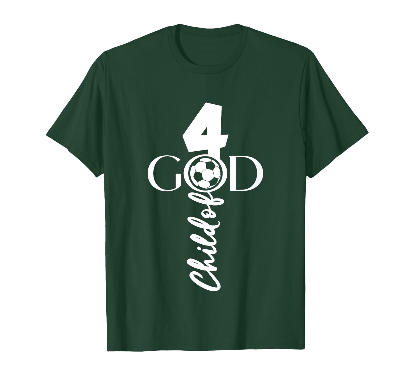 JESUS CHRIST 4 YEARS CHILD OF GOD SOCCER 4TH BIRTHDAY T-Shirt