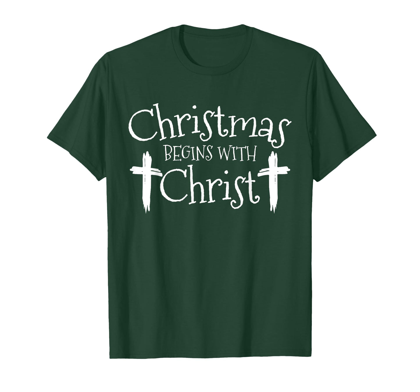 Christmas Begins With Christ Xmas Day Christian Religious T-Shirt