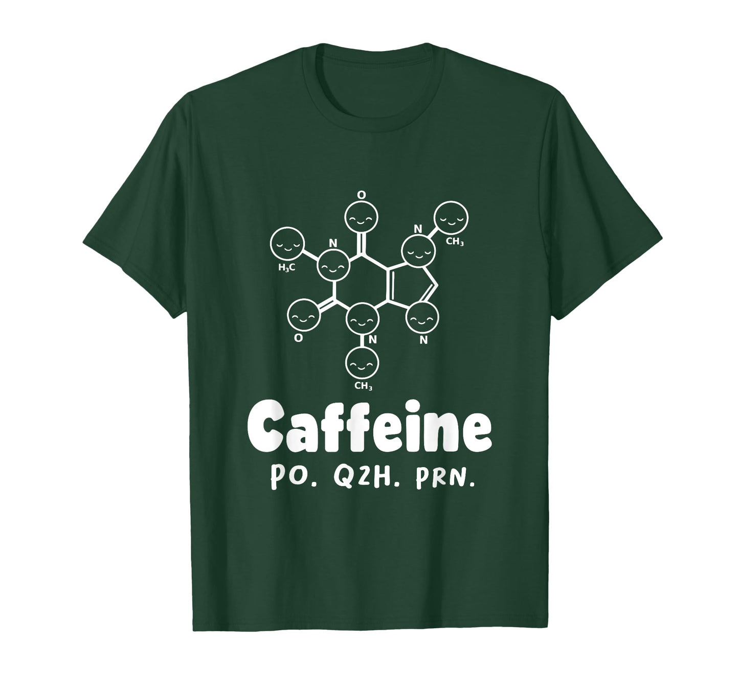 Caffeine Po Q4h Prn Funny Nurse Coffee As Needed Saying T-Shirt