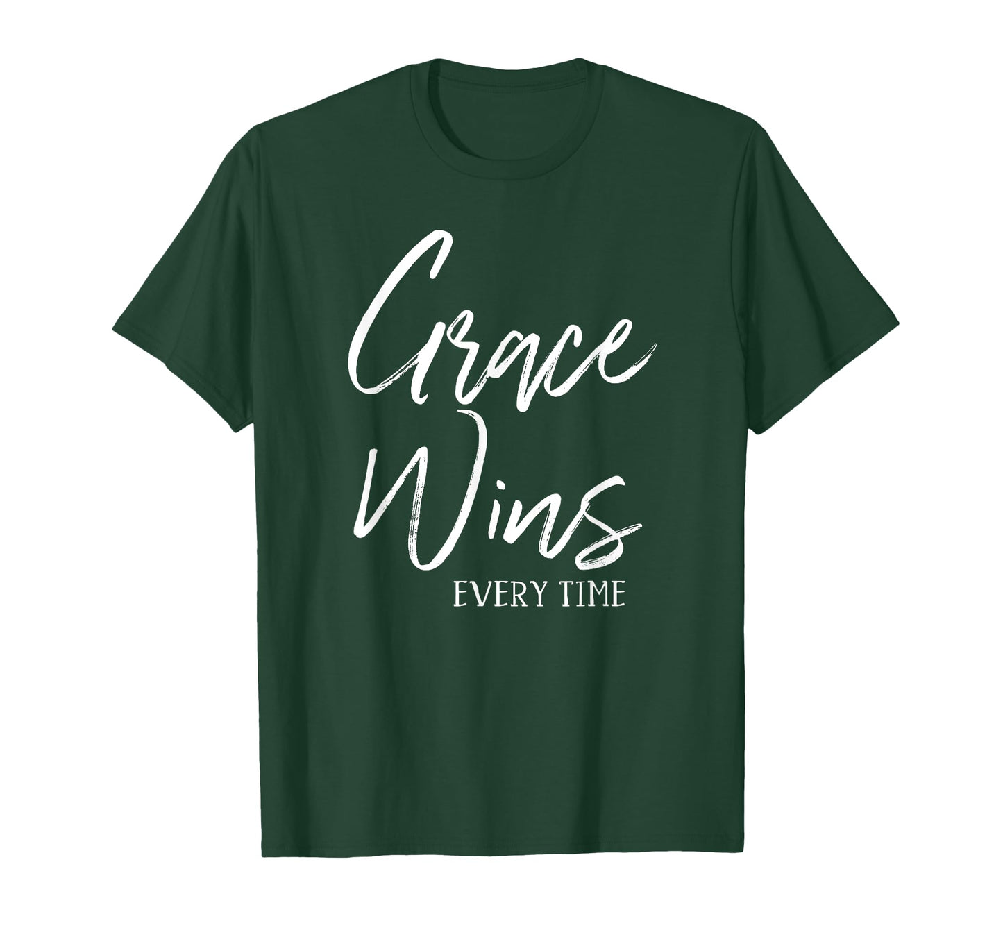 Grace Wins Every Time Christian Worship Leader Baptism Gift T-Shirt
