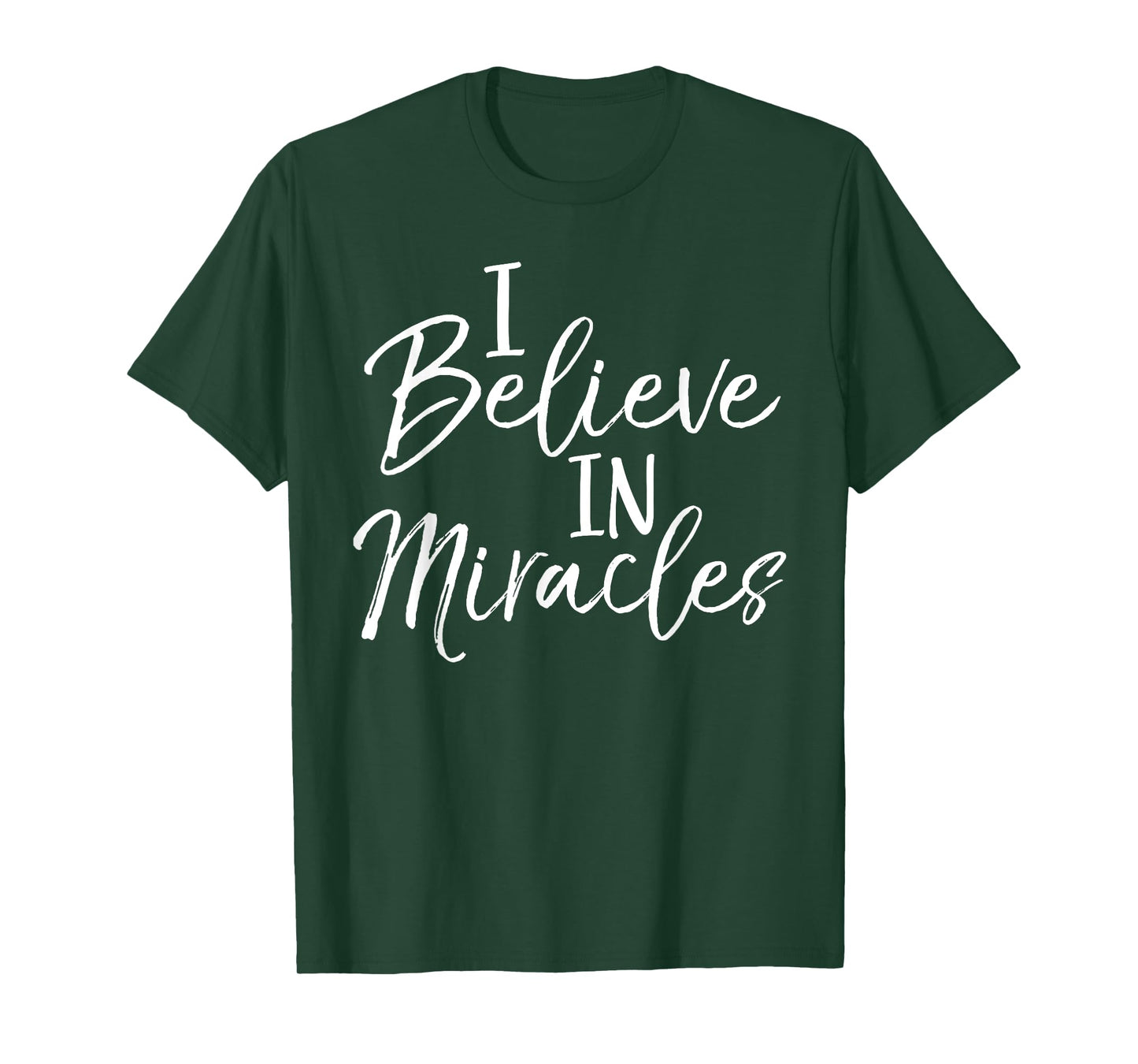 I Believe in Miracles Shirt Vintage Cool Bold Christian Tee T-Shirt