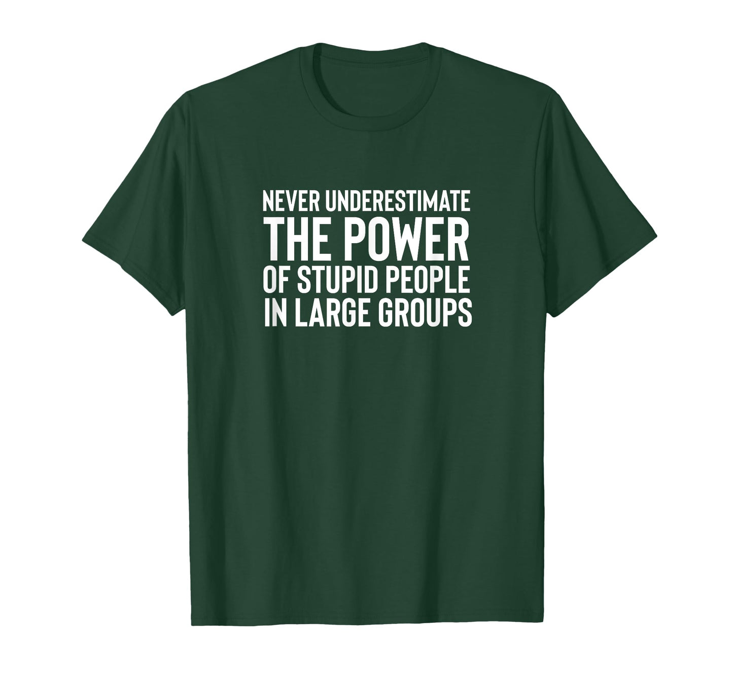 Never Underestimate The Power Of Stupid People In Groups T-Shirt