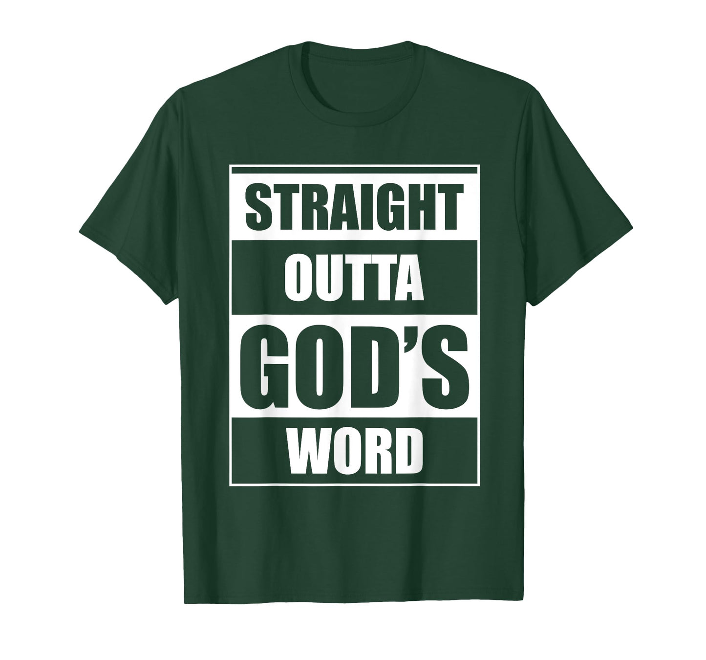 Straight Outta Gods Word Funny Religion Jesus Christian T-Shirt