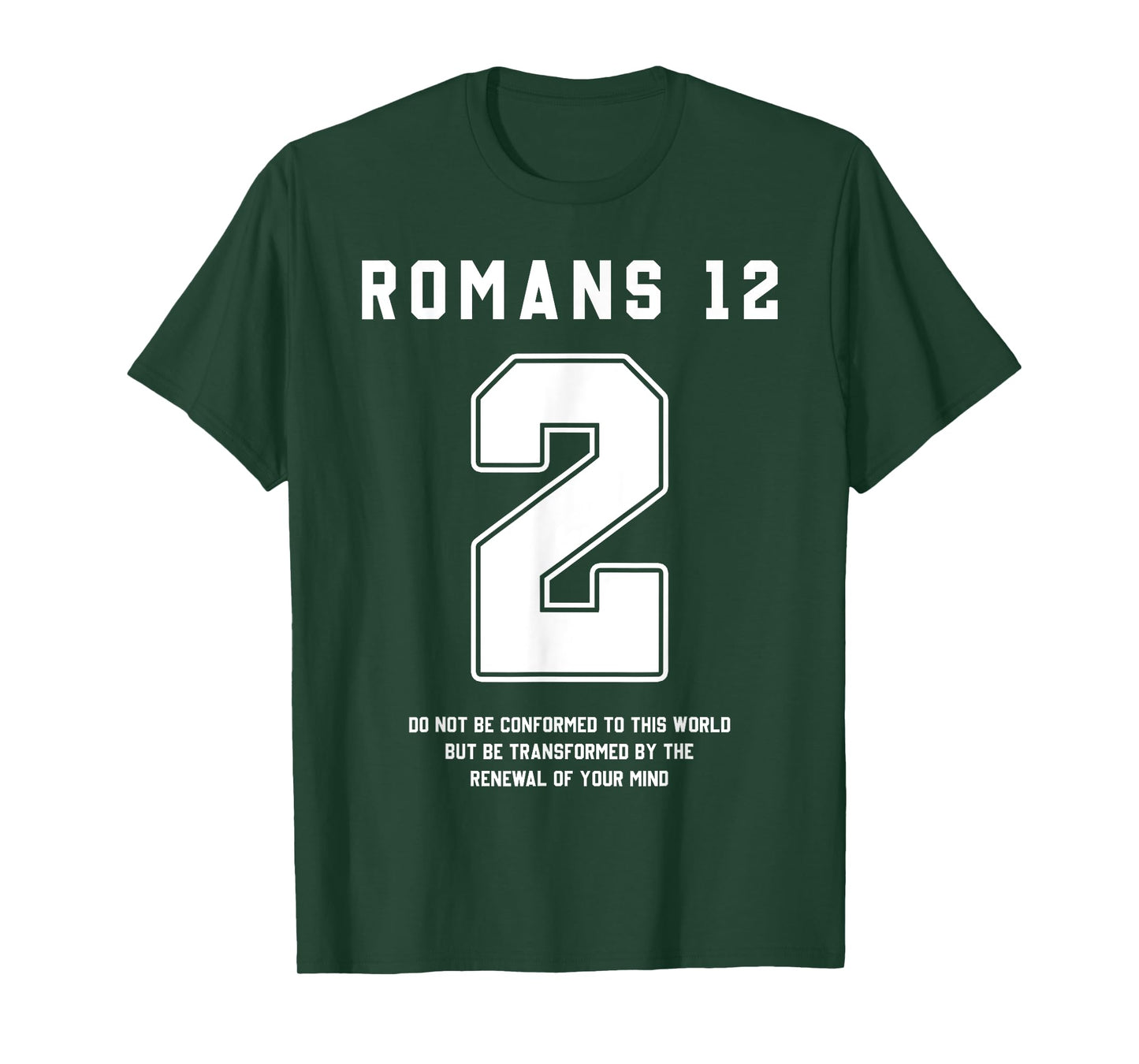 Romans 12:2 Bible Verse Team Sports Jersey Christian T-Shirt