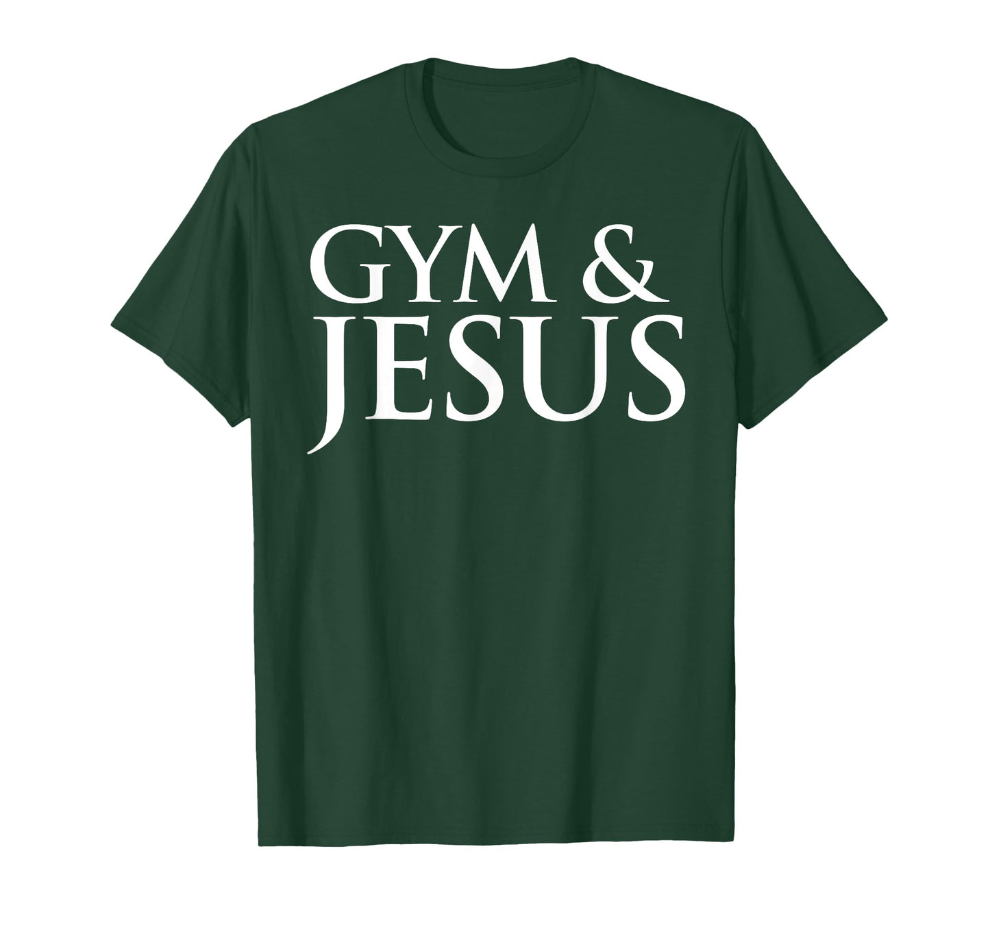 Distressed Gym & Jesus Funny Christian Workout Gift For Men T-Shirt