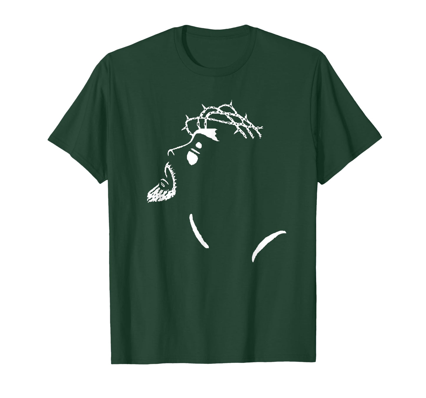 Silhouette Image of Jesus Christ Face Christian Faith Easter T-Shirt