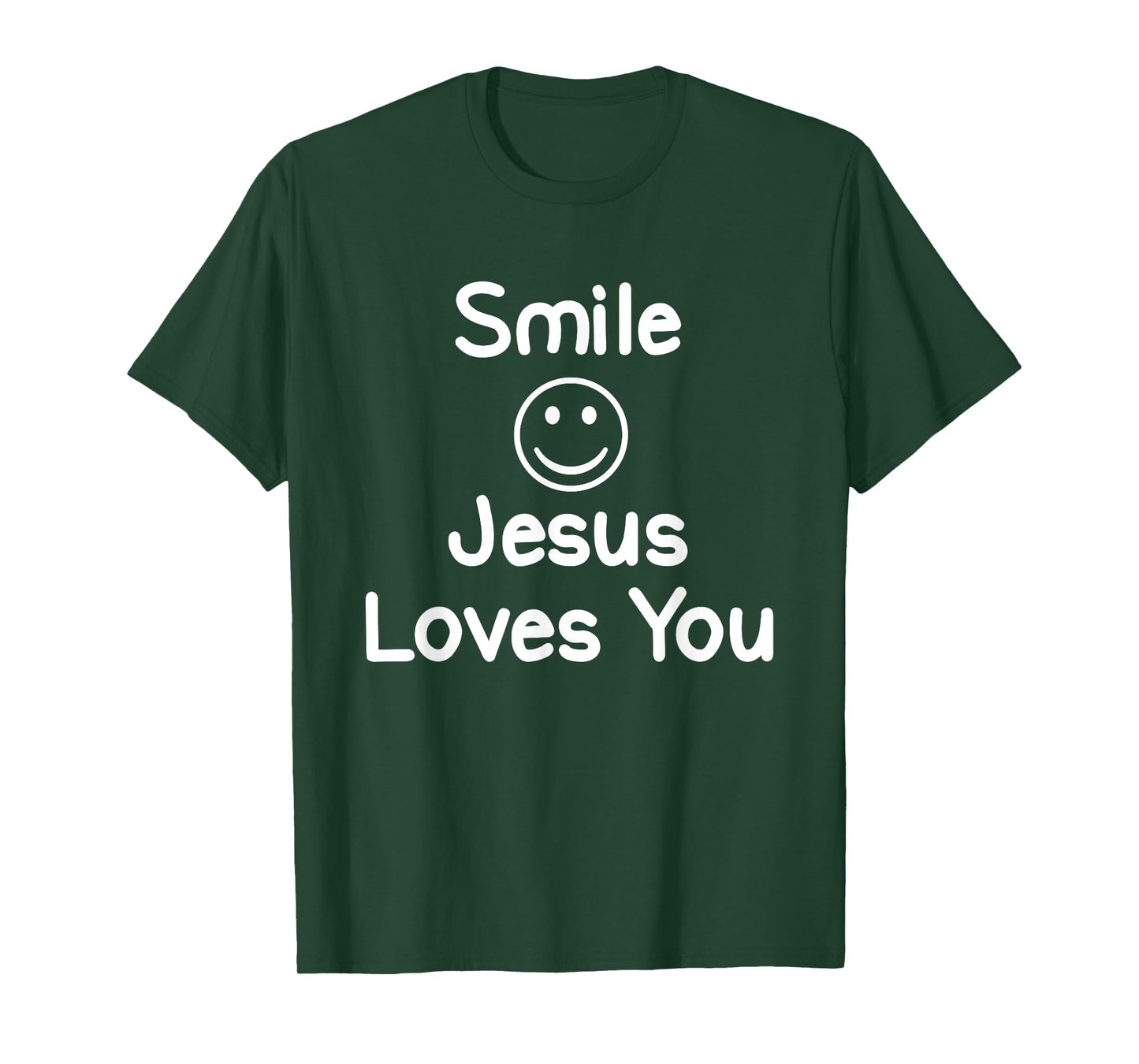 Inspirational Smile Jesus Loves You T-shirt. Faith Tee T-Shirt