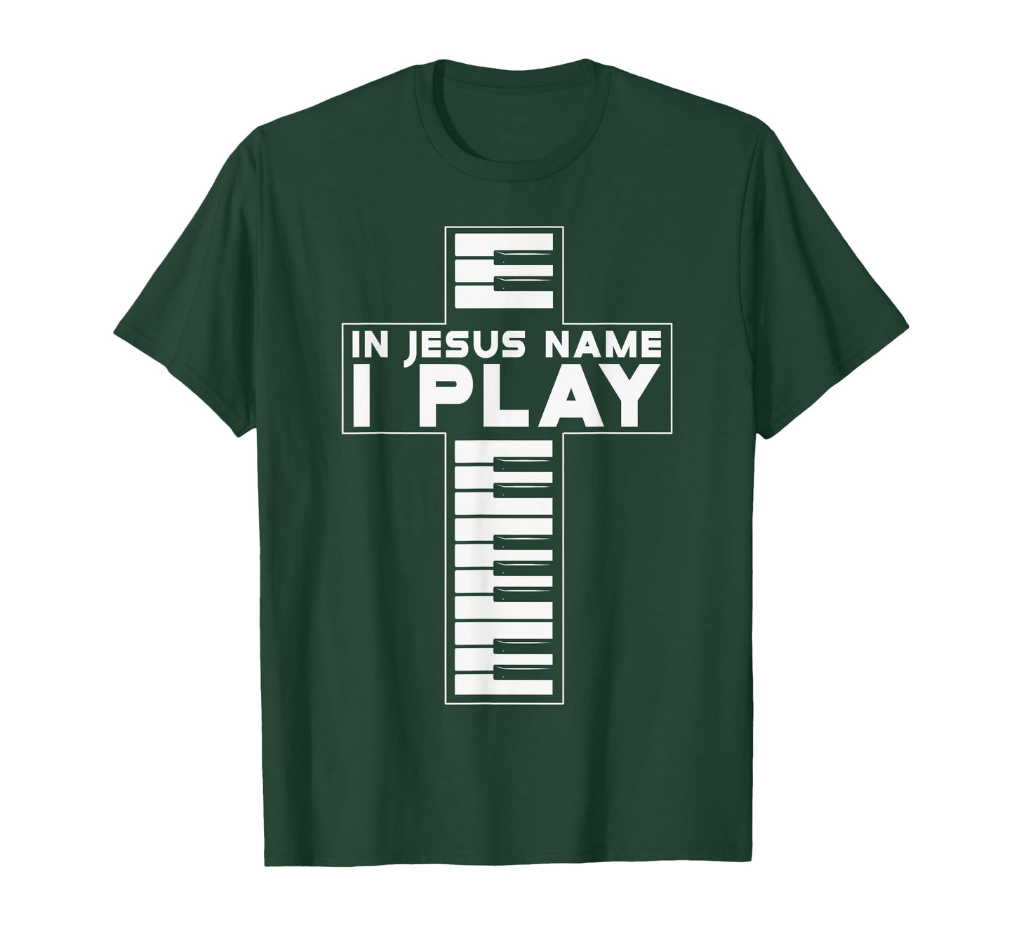 In Jesus Name I Play Piano, Vintage Christian Saying T-Shirt