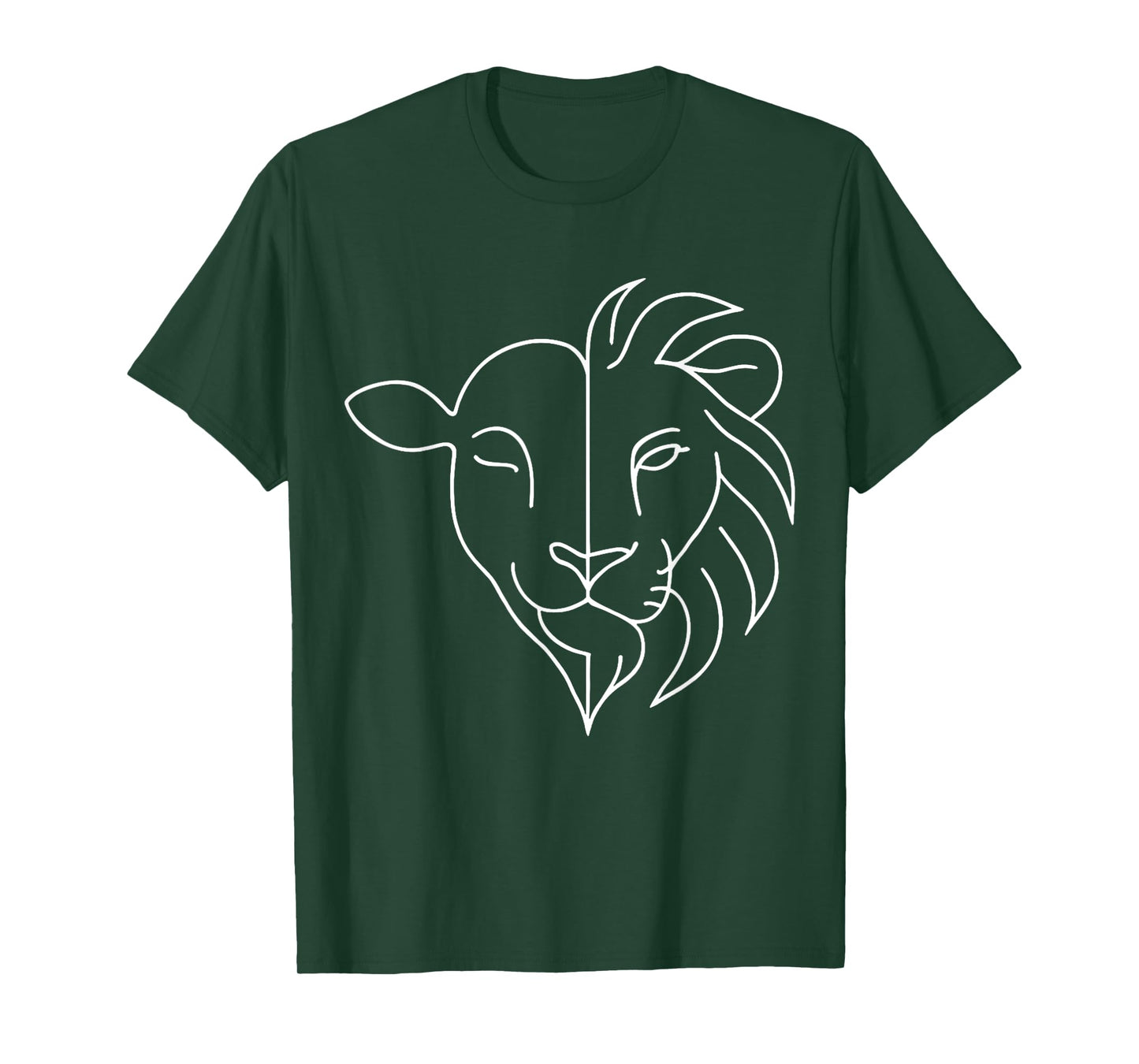 Lion and Lamb Christian Faith Symbol Jesus for Men Women T-Shirt
