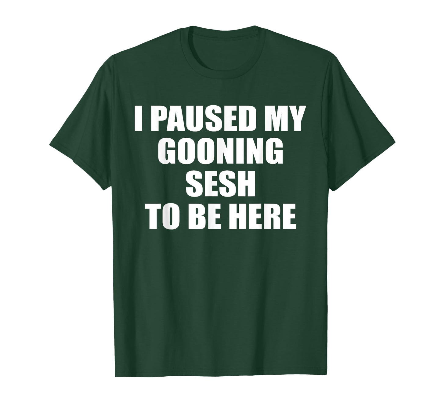 Funny Goon I Paused My Gooning Sesh To Be Here T-Shirt