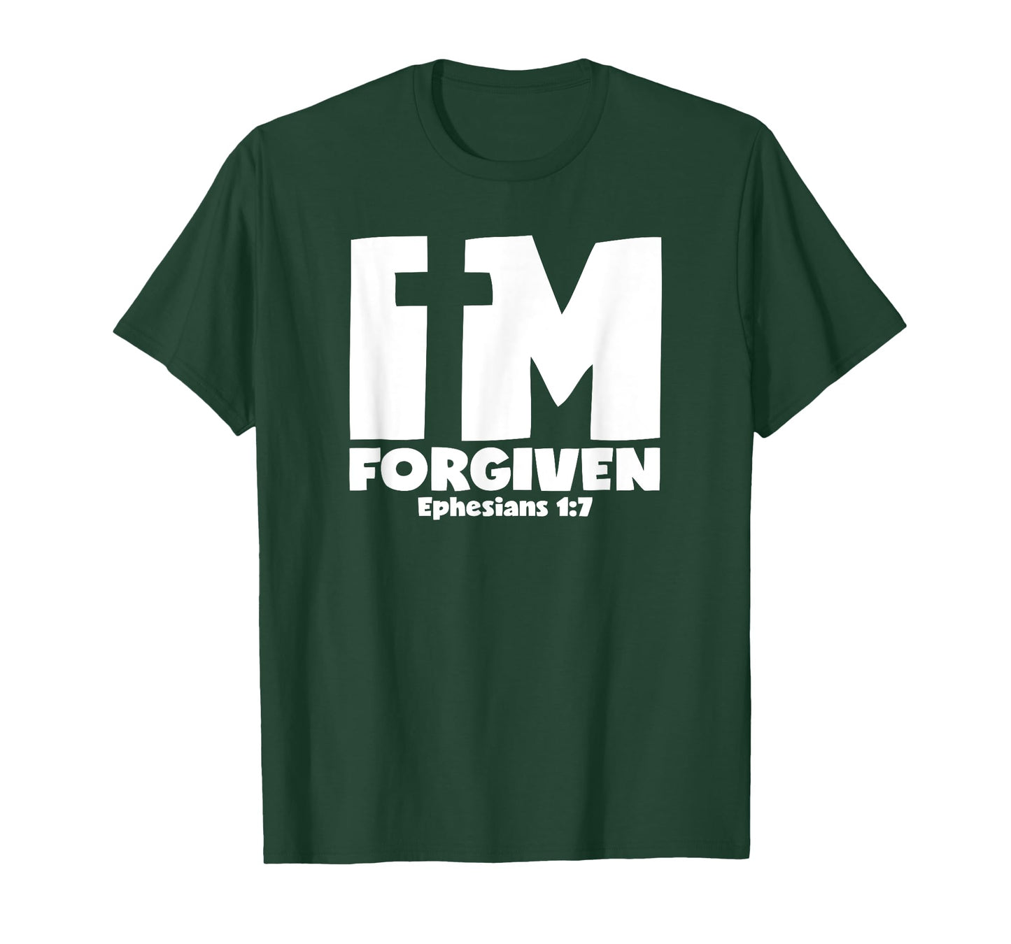 I'm Forgiven - Ephesians 1:7 Cross Graphic T-Shirt