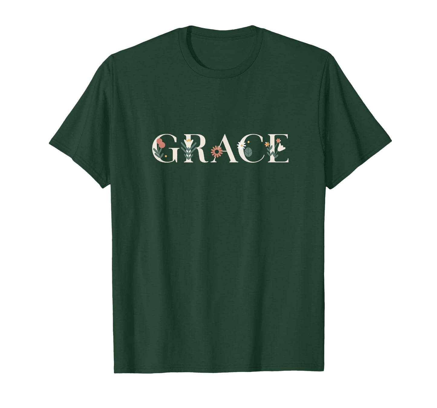 Grace Name Custom Flower Personalized Botanical Women Girl T-Shirt