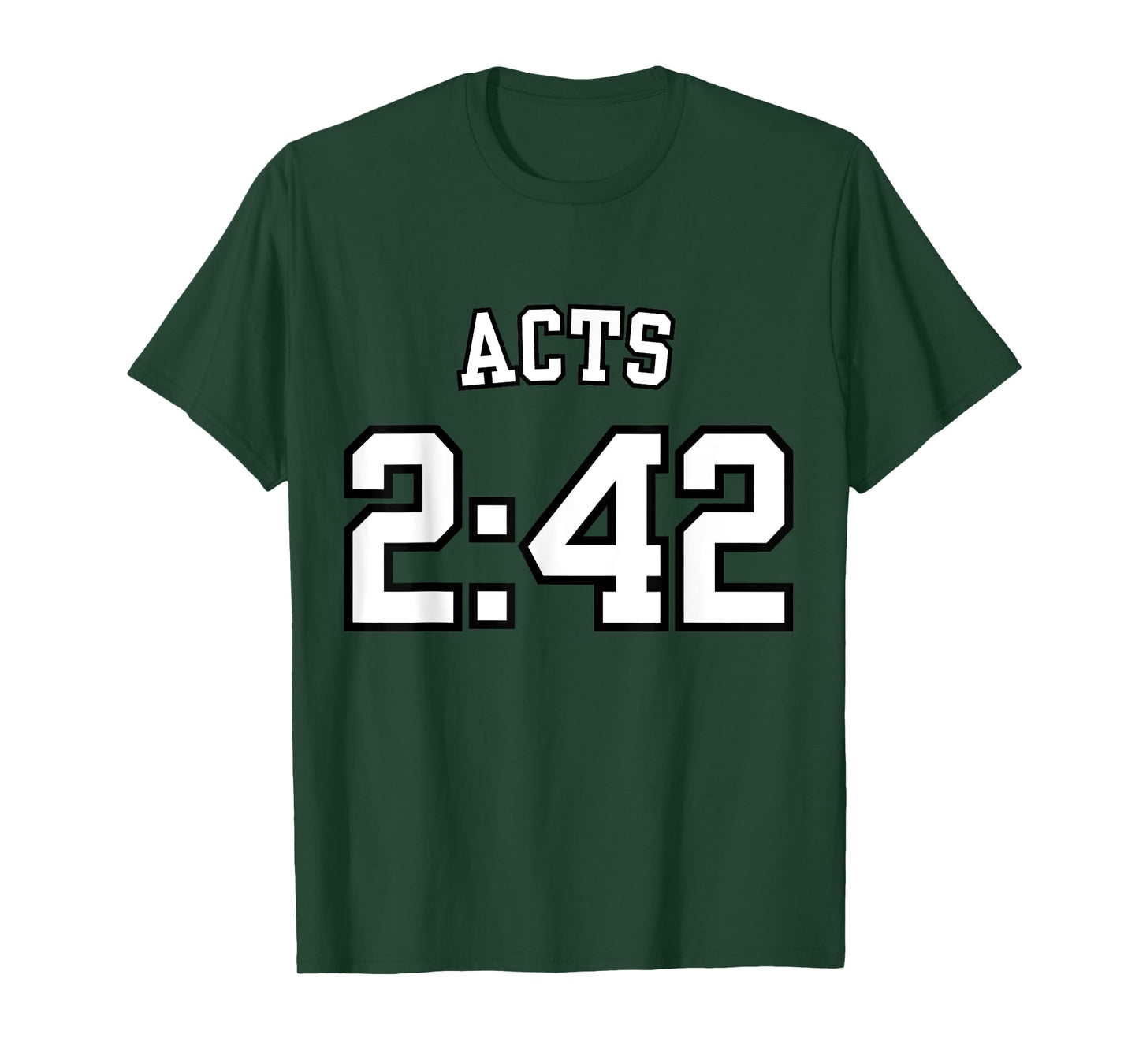 Acts 2:42 Sports Jersey Christian Scripture Design T-Shirt