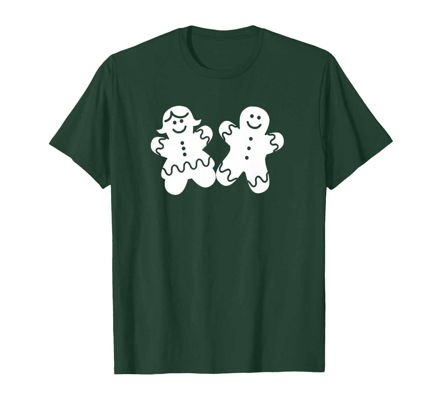 Gingerbread Man Woman Couple Christmas Party Cute Pretty T-Shirt