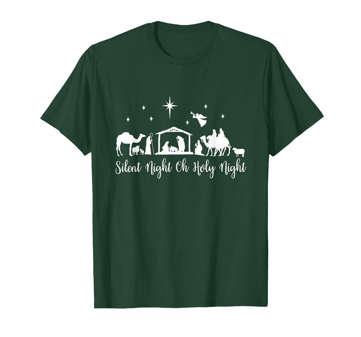 Silent Night Holy Night Nativity Scene Religious Christmas T-Shirt
