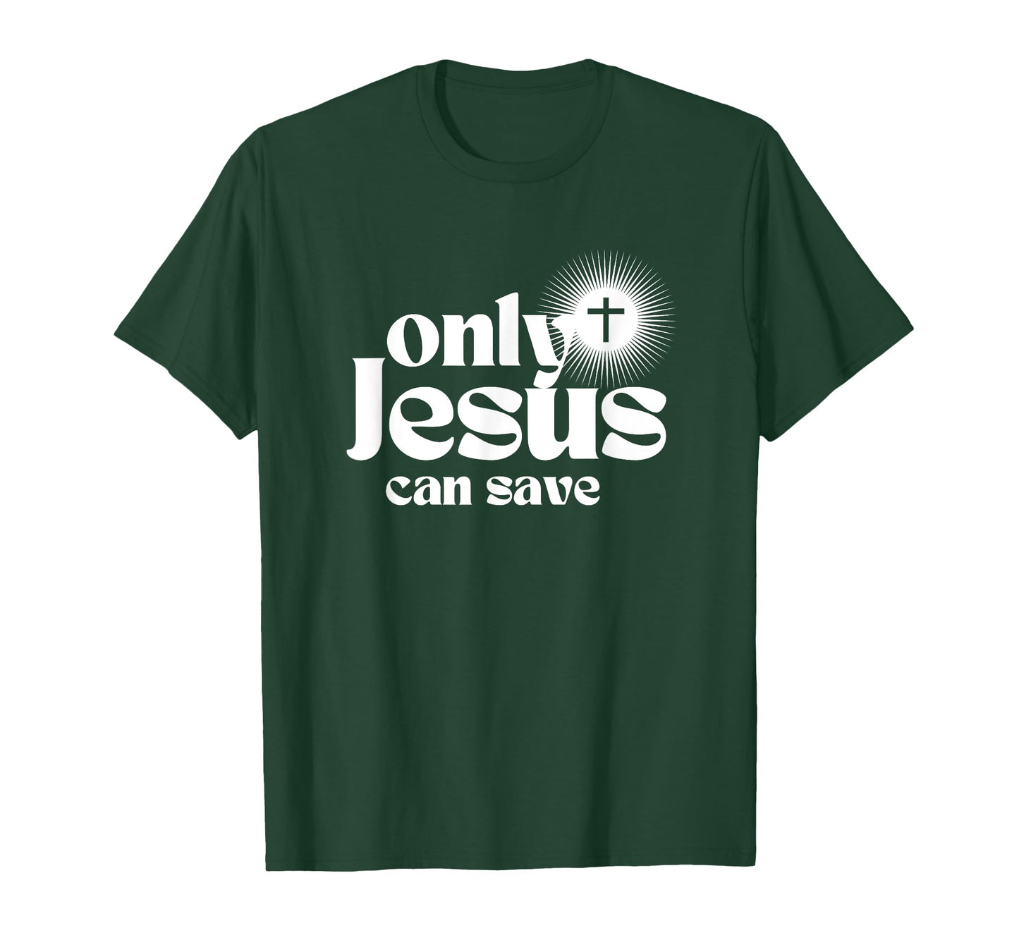 Only Jesus Can Save. Christian Cross. Christ Devotional T-Shirt