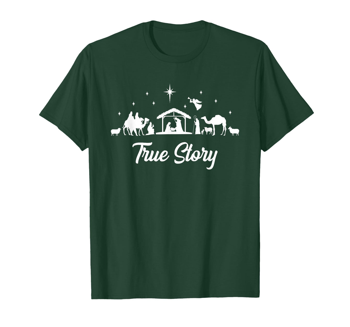 True Story Nativity Scene Religious Christian Christmas T-Shirt