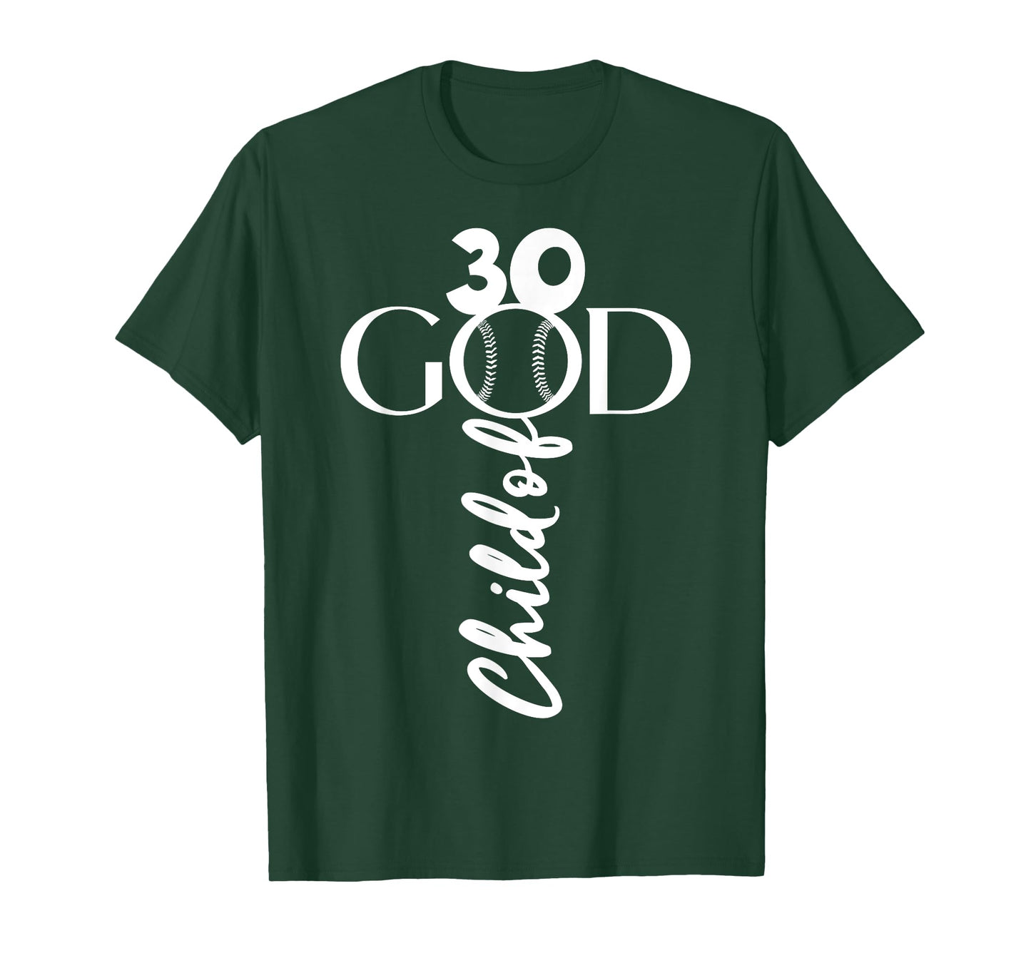 BASEBALL JESUS 30 YEARS CHILD OF GOD BASEBALL 30th BIRTHDAY T-Shirt