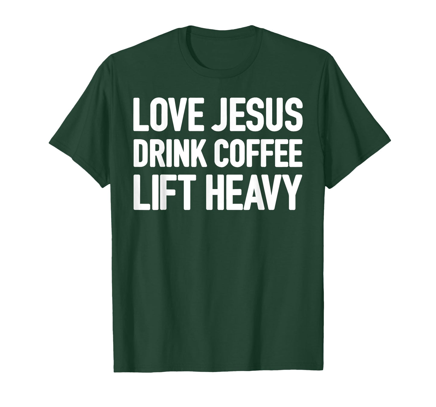 Love Jesus Drink Coffee Lift Heavy T-Shirt