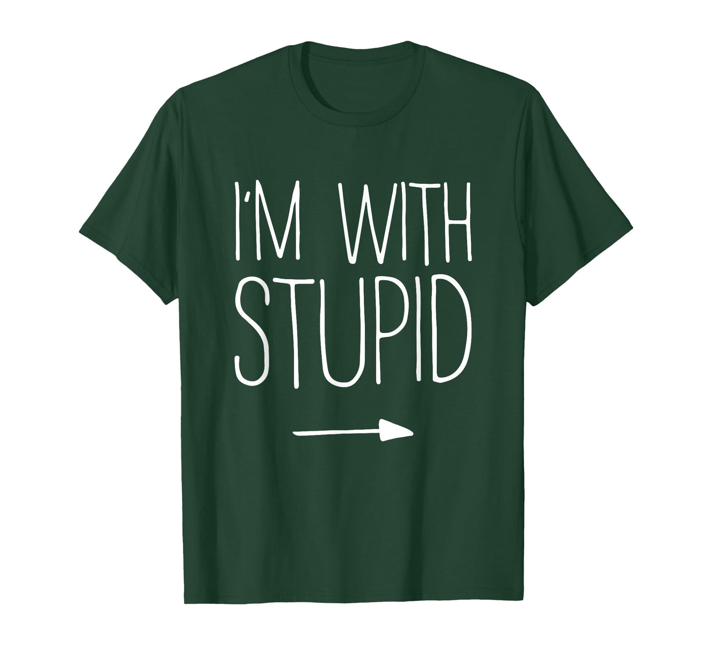 I'm With Stupid Shirt Adult Kids Men Women Costume T-Shirt