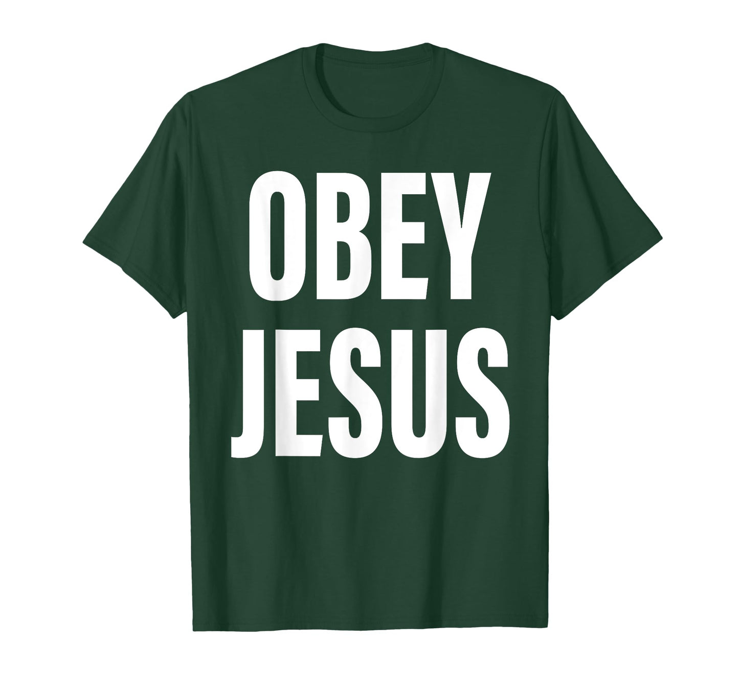 Obey Jesus Christian Bible Cross Faith Religion T-Shirt
