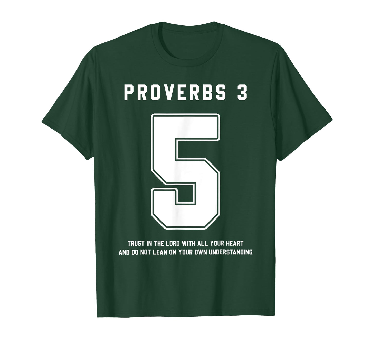 Proverbs 3:5 Bible Verse Team Sports Jersey Christian T-Shirt