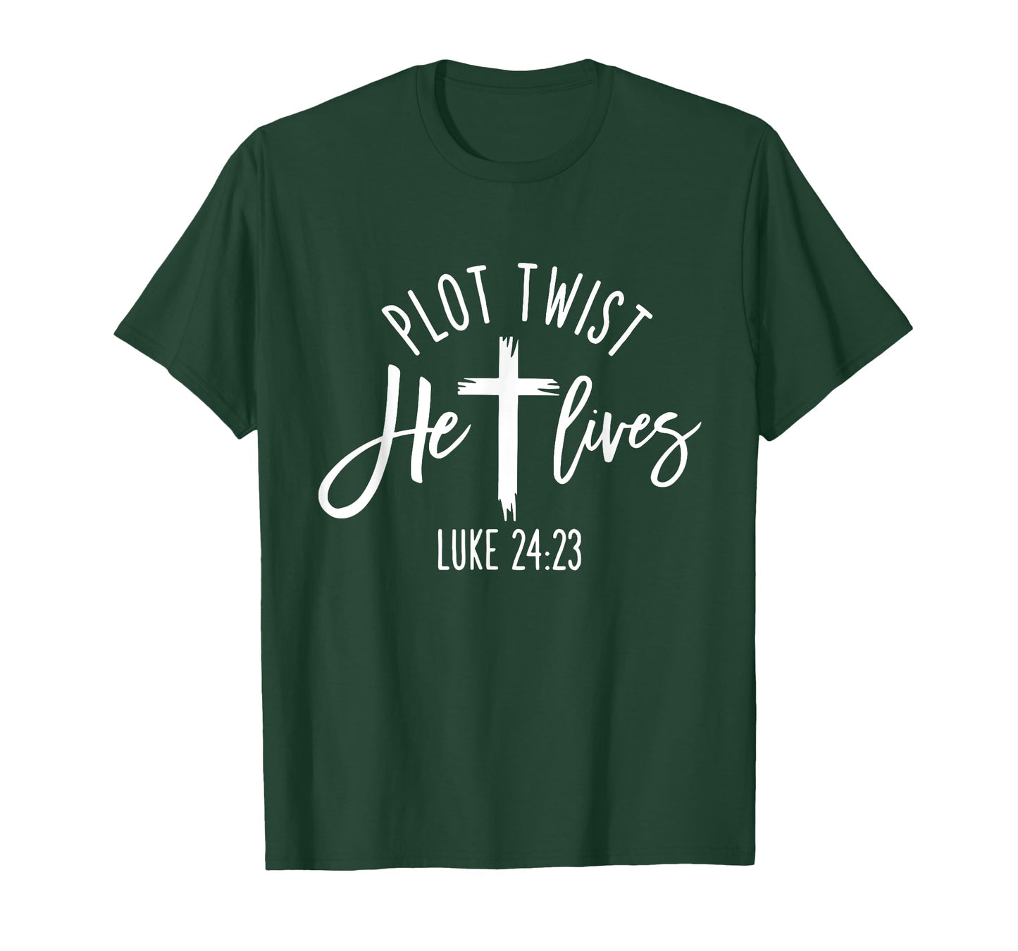 Plot Twist He Lives Cross Shirt Funny Christian Easter Day T-Shirt