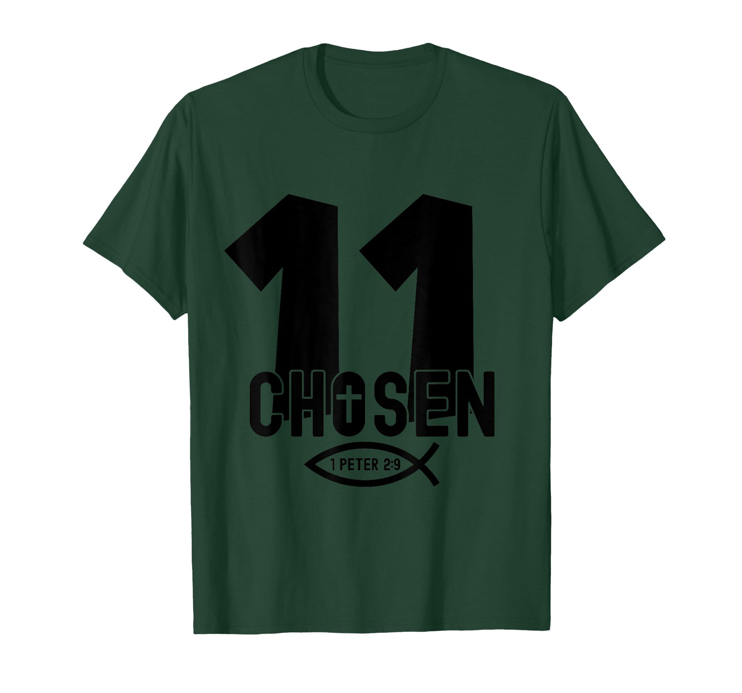Chosen 11 Religious 11 Years Jesus 11TH Birthday T-Shirt